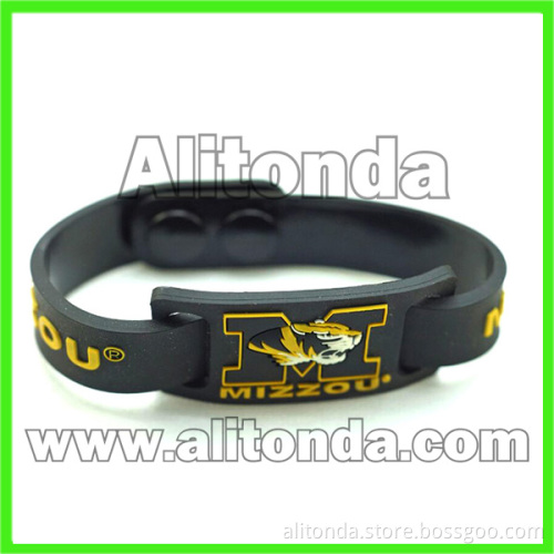 Silicone soft promotional wristband custom